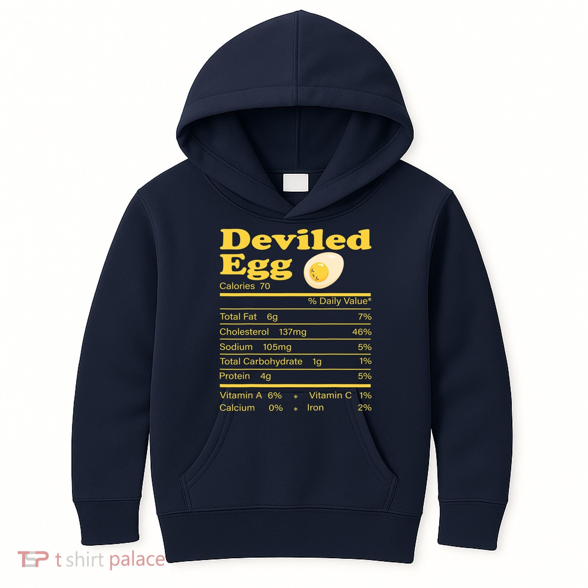 Deviled Egg Nutrition Facts Funny Thanksgiving Food Matching Kids Hoodie