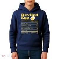Deviled Egg Nutrition Facts Funny Thanksgiving Food Matching Kids Hoodie thumb 4