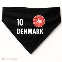 Denmark Danish Soccer No 10 DBU Logo USA-Made Doggie Bandana thumb 0