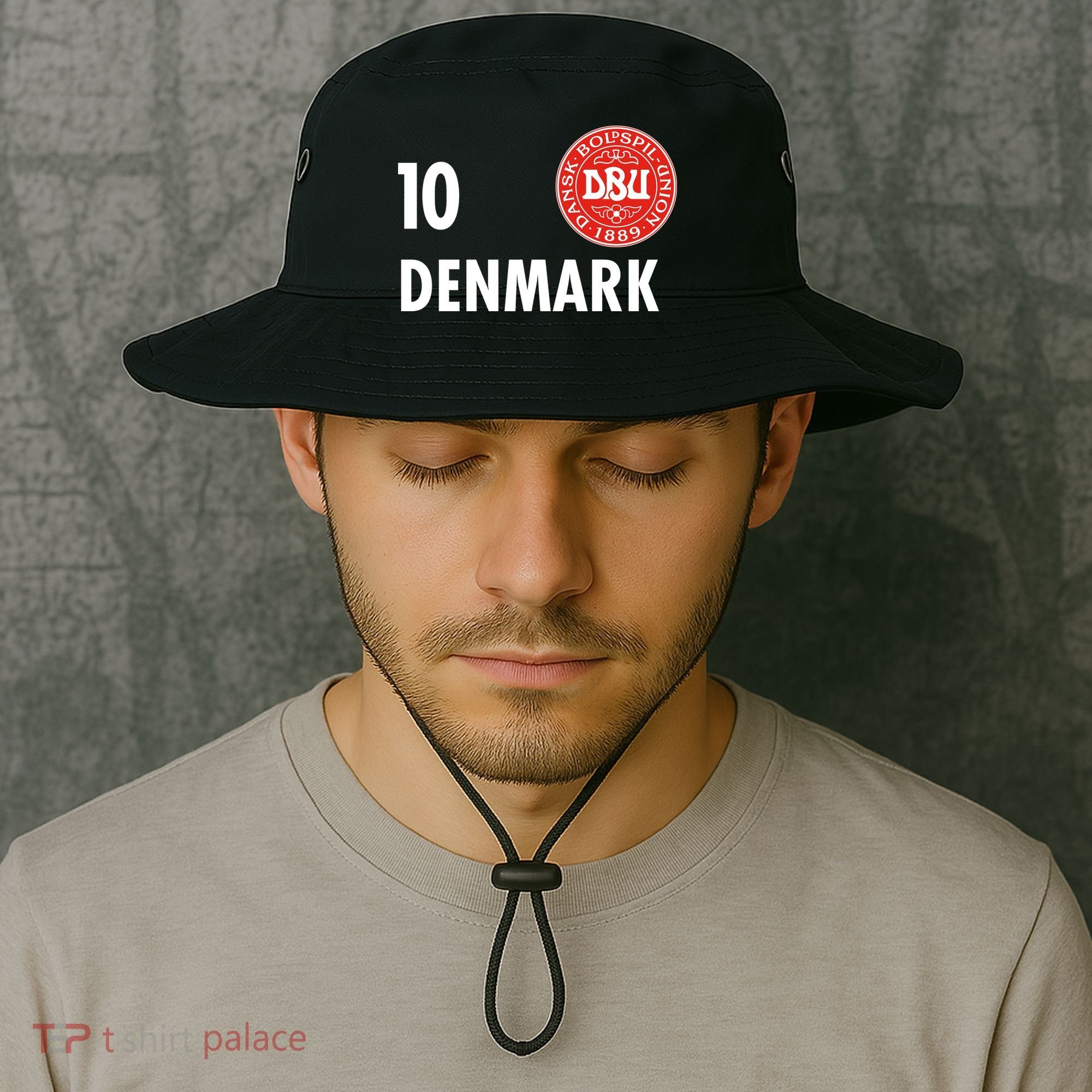 Denmark Danish Soccer No 10 DBU Logo Bucket Hat