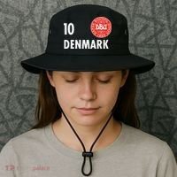 Denmark Danish Soccer No 10 DBU Logo Bucket Hat thumb 3