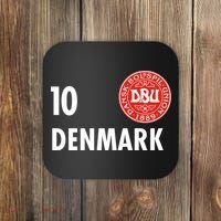 Denmark Danish Soccer No 10 DBU Logo Coaster thumb 0