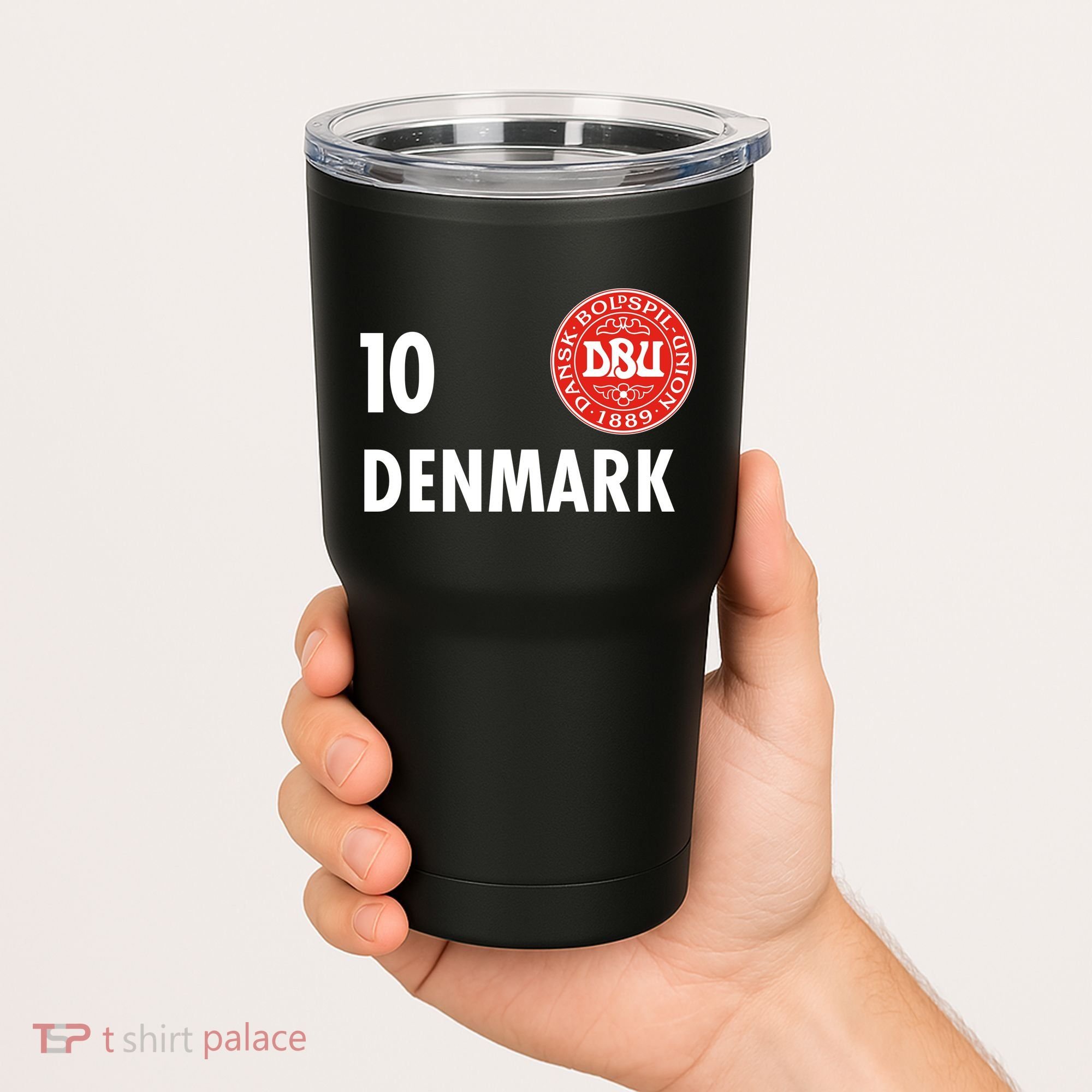 Denmark Danish Soccer No 10 DBU Logo Tumbler