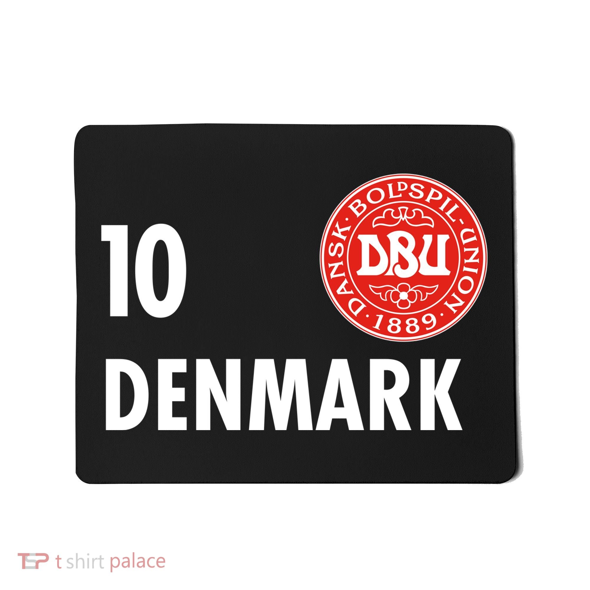 Denmark Danish Soccer No 10 DBU Logo Mousepad