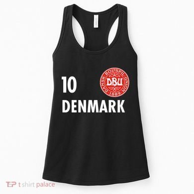 Denmark Danish Soccer No 10 DBU Logo Women's Tank Top