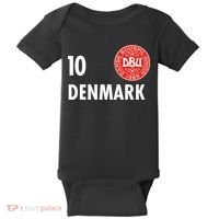Denmark Danish Soccer No 10 DBU Logo Baby Bodysuit thumb 0