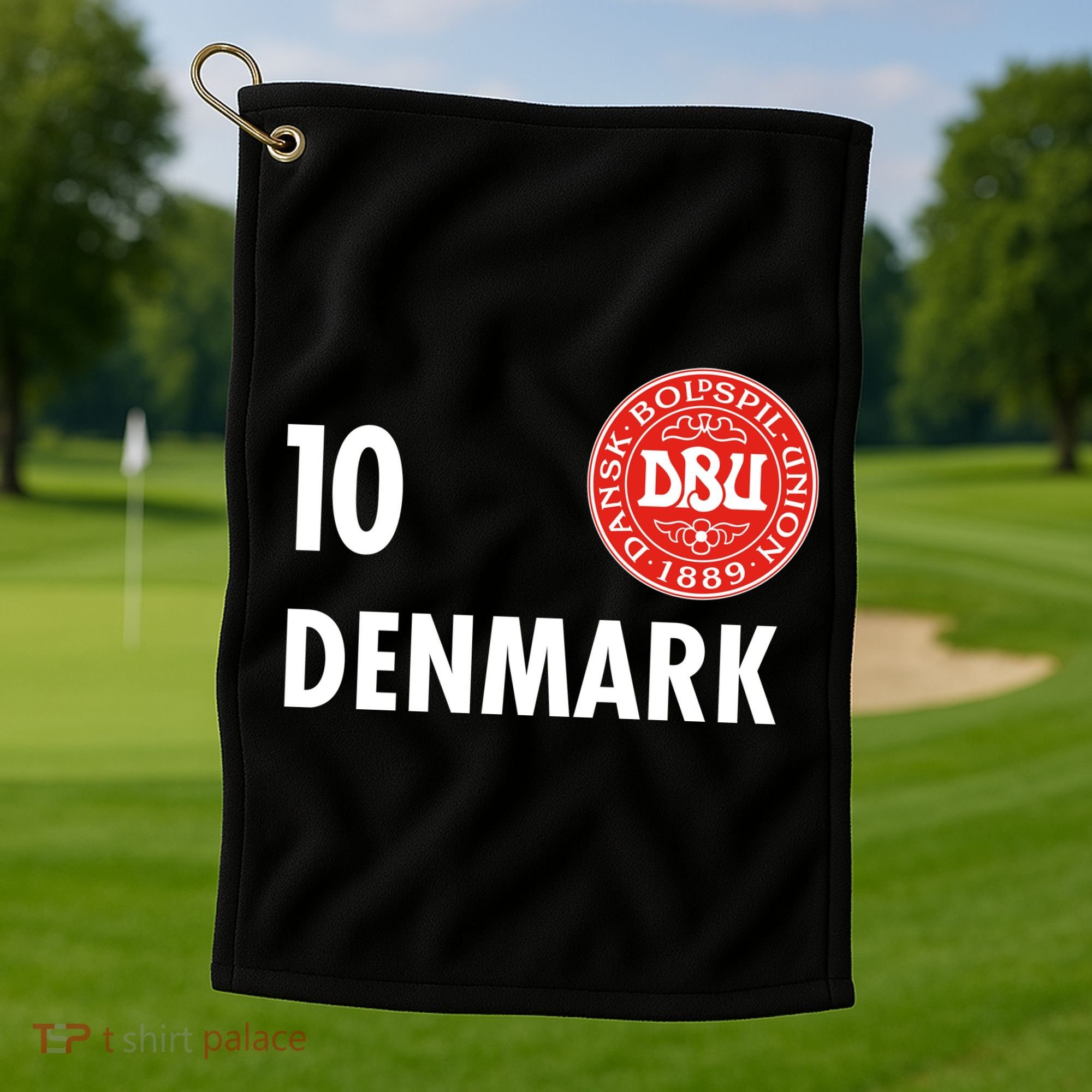 Denmark Danish Soccer No 10 DBU Logo Golf Towel