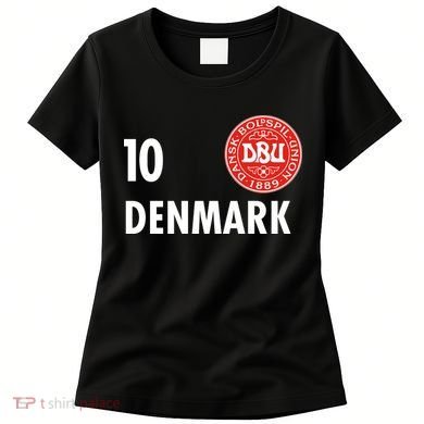 Denmark Danish Soccer No 10 DBU Logo Women's T-Shirt