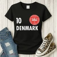 Denmark Danish Soccer No 10 DBU Logo Women's T-Shirt thumb 3