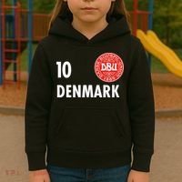 Denmark Danish Soccer No 10 DBU Logo Kids Hoodie thumb 3