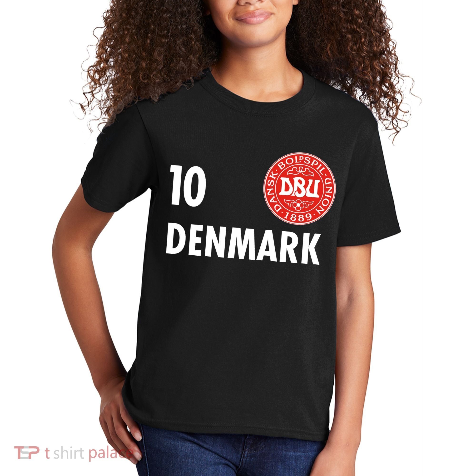 Denmark Danish Soccer No 10 DBU Logo Kids T-Shirt