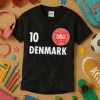 Denmark Danish Soccer No 10 DBU Logo Kids T-Shirt thumb 3