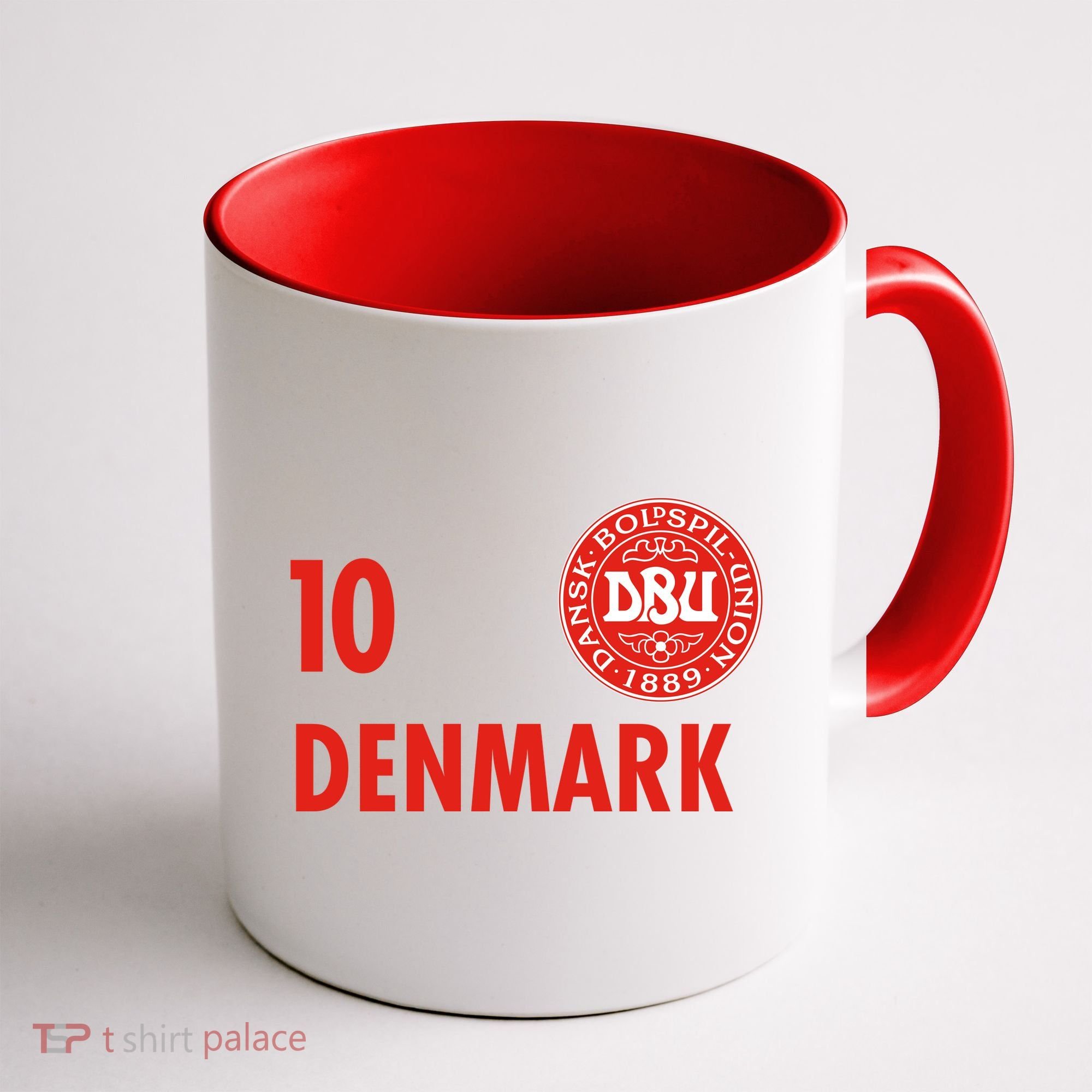 Denmark Danish Soccer No 10 DBU Logo Coffee Mug