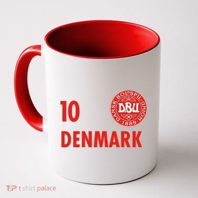 Denmark Danish Soccer No 10 DBU Logo Coffee Mug