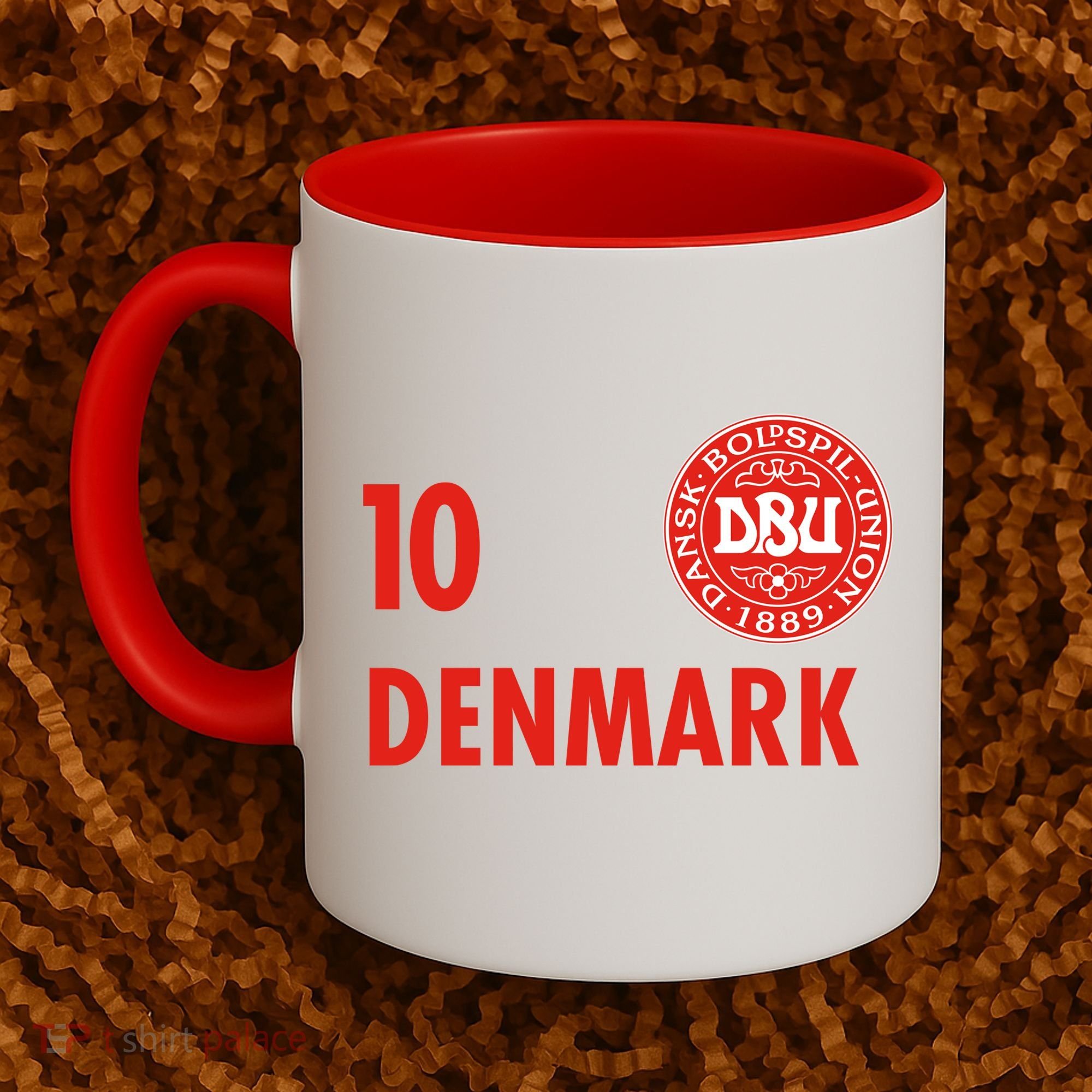 Denmark Danish Soccer No 10 DBU Logo Coffee Mug