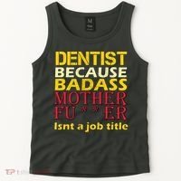 Dentist Badass Job Title Tank Top thumb 2