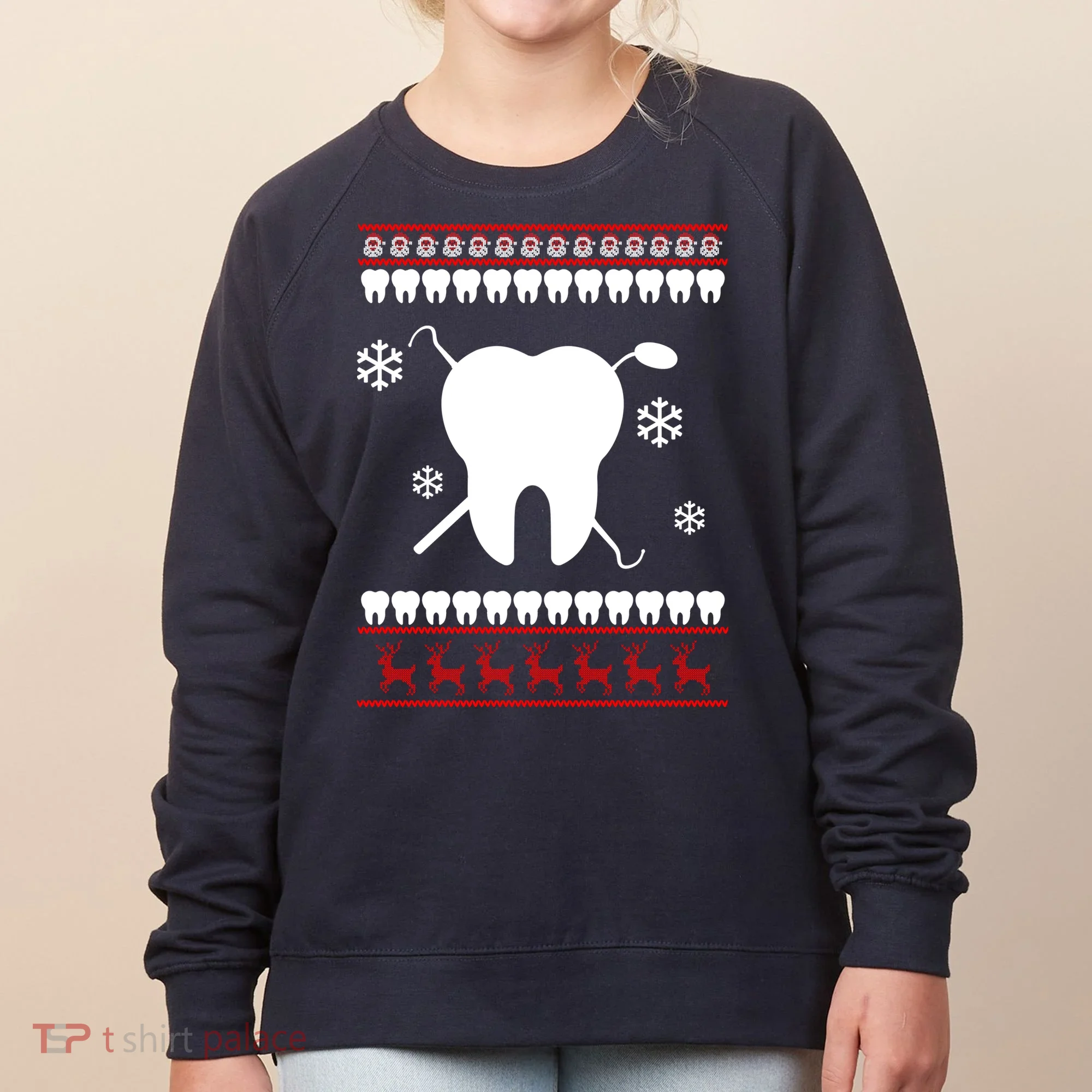 Dentist Ugly Christmas Sweater Women's Sweatshirt