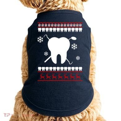 Dentist Ugly Christmas Sweater Doggie Tank