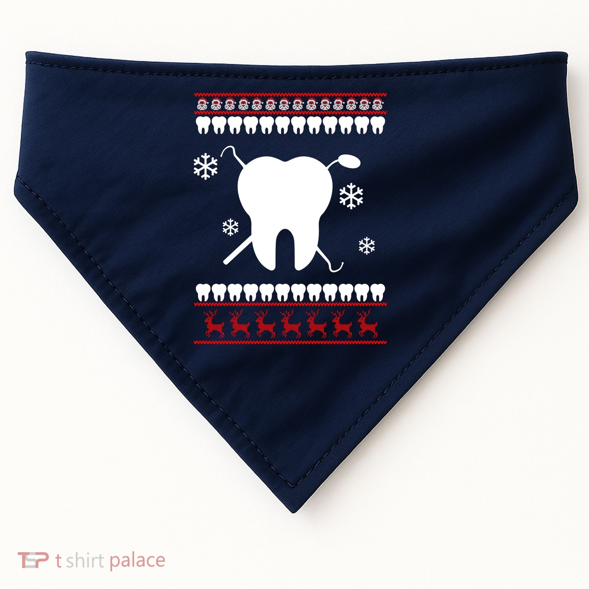 Dentist Ugly Christmas Sweater USA-Made Doggie Bandana