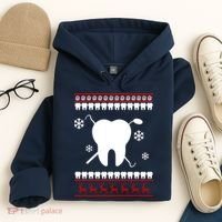Dentist Ugly Christmas Sweater Hoodie thumb 4