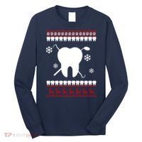 Dentist Ugly Christmas Sweater Long Sleeve Shirt thumb 0