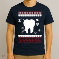Dentist Ugly Christmas Sweater T-Shirt thumb 3