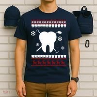 Dentist Ugly Christmas Sweater T-Shirt thumb 6