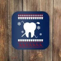 Dentist Ugly Christmas Sweater Coaster thumb 0