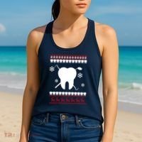 Dentist Ugly Christmas Sweater Women's Tank Top thumb 2