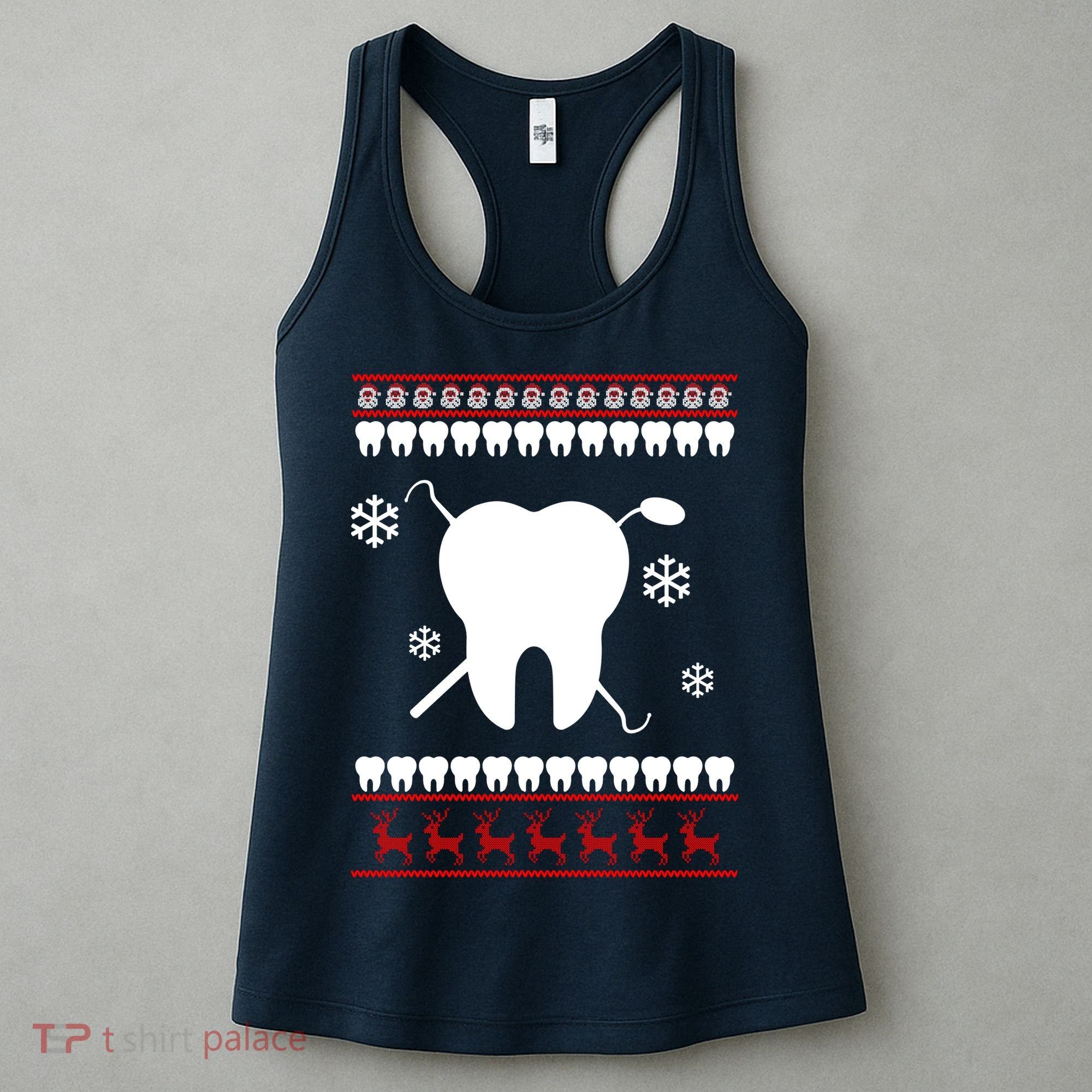 Dentist Ugly Christmas Sweater Women's Tank Top