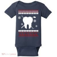 Dentist Ugly Christmas Sweater Baby Bodysuit thumb 0