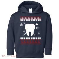 Dentist Ugly Christmas Sweater Toddler Hoodie thumb 0