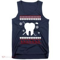 Dentist Ugly Christmas Sweater Tank Top thumb 0