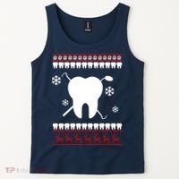 Dentist Ugly Christmas Sweater Tank Top thumb 2