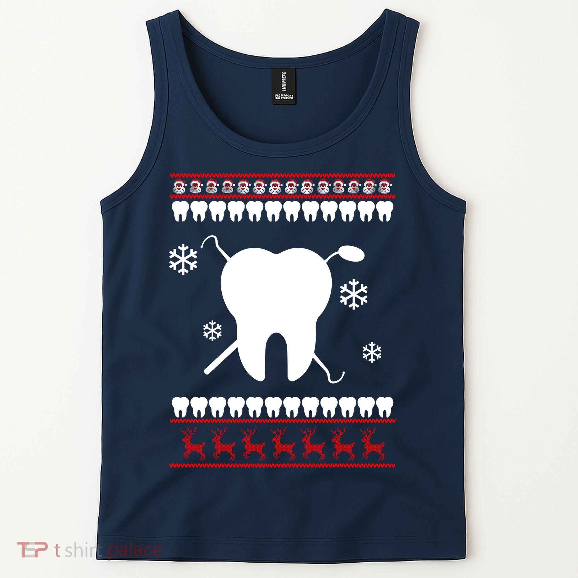 Dentist Ugly Christmas Sweater Tank Top