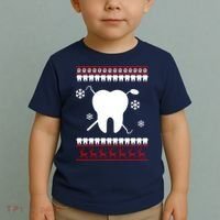 Dentist Ugly Christmas Sweater Toddler T-Shirt thumb 2