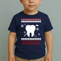 Dentist Ugly Christmas Sweater Toddler T-Shirt thumb 2