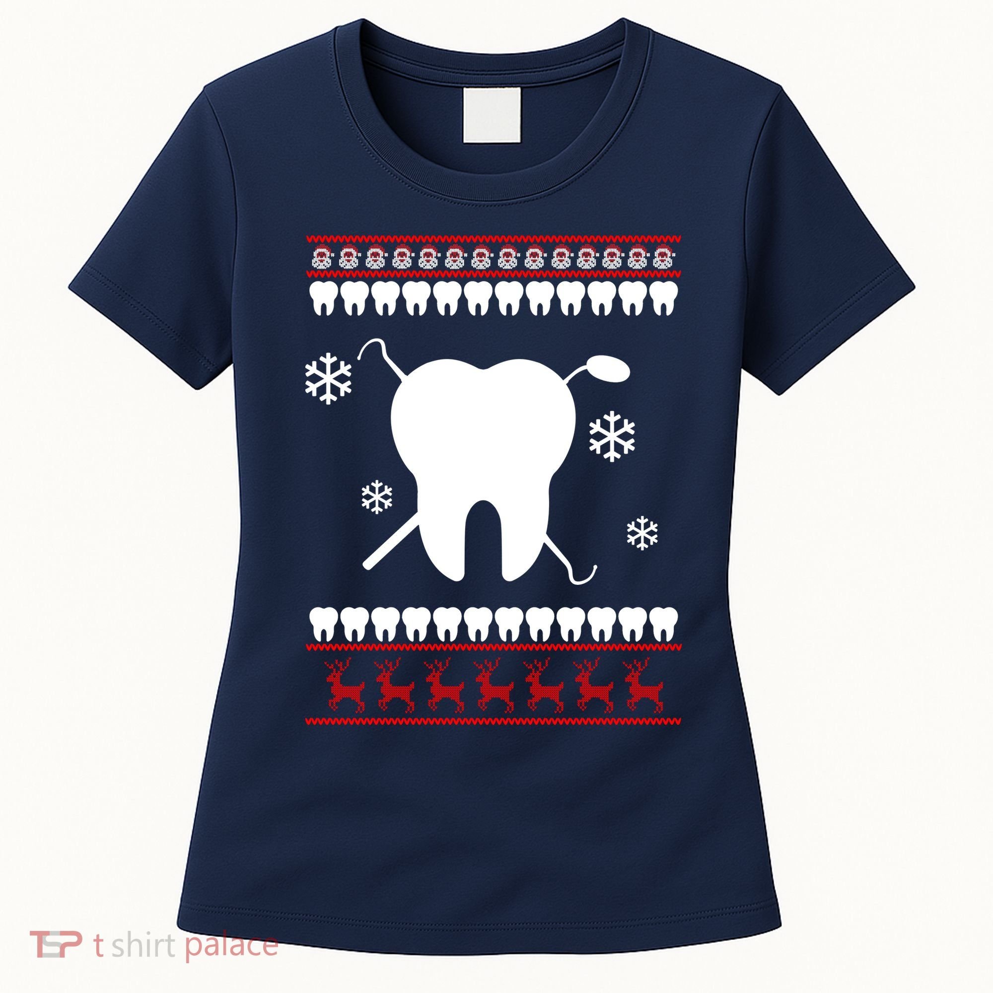 Dentist Ugly Christmas Sweater Women's T-Shirt