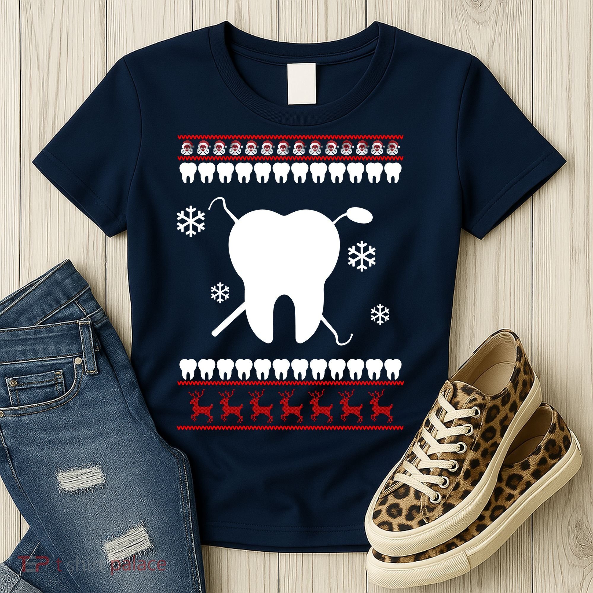Dentist Ugly Christmas Sweater Women's T-Shirt