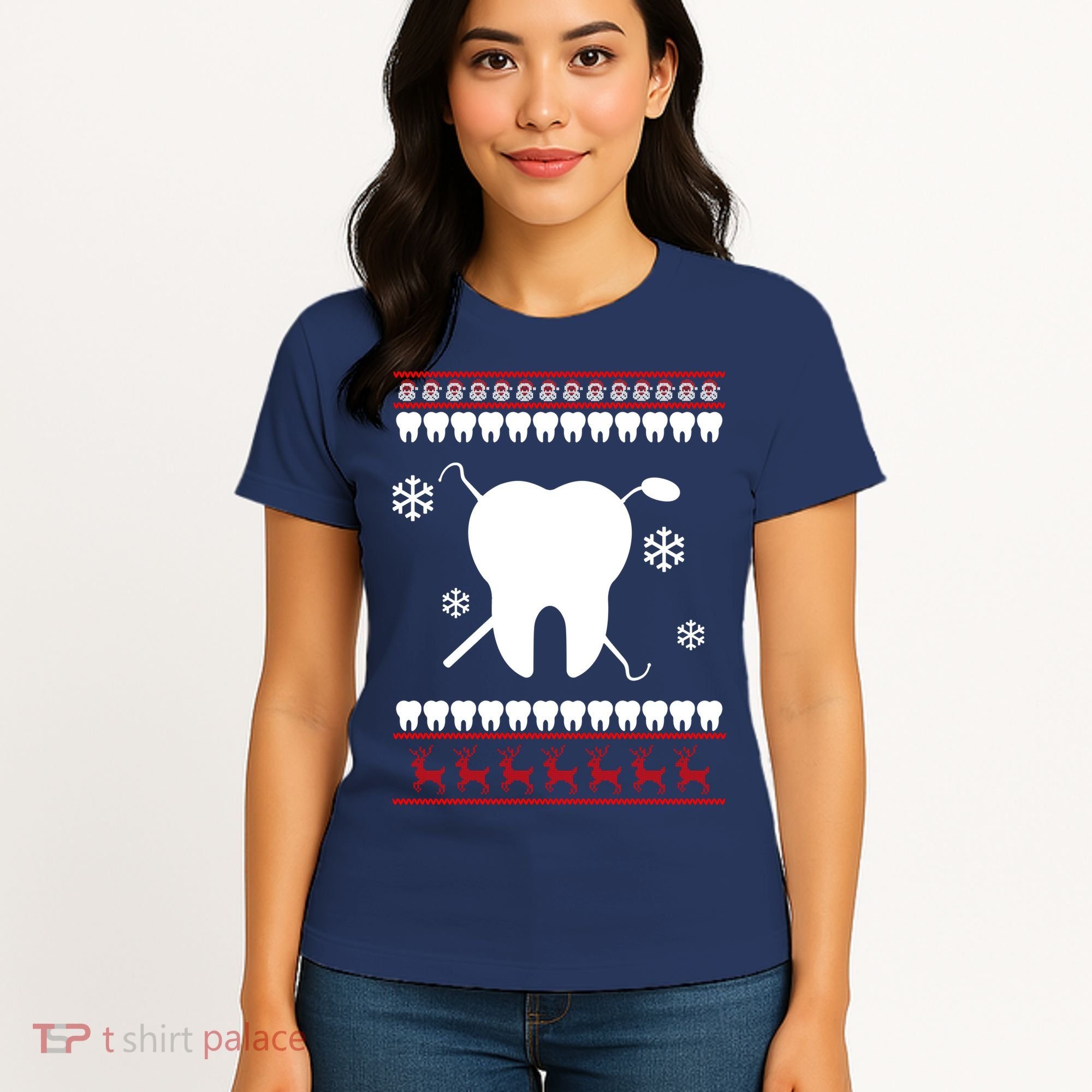Dentist Ugly Christmas Sweater Women's T-Shirt