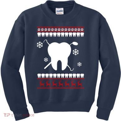 Dentist Ugly Christmas Sweater Kids Sweatshirt