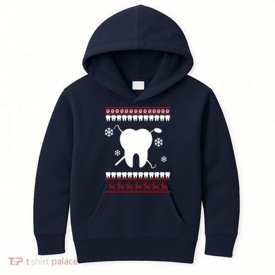 Dentist Ugly Christmas Sweater Kids Hoodie