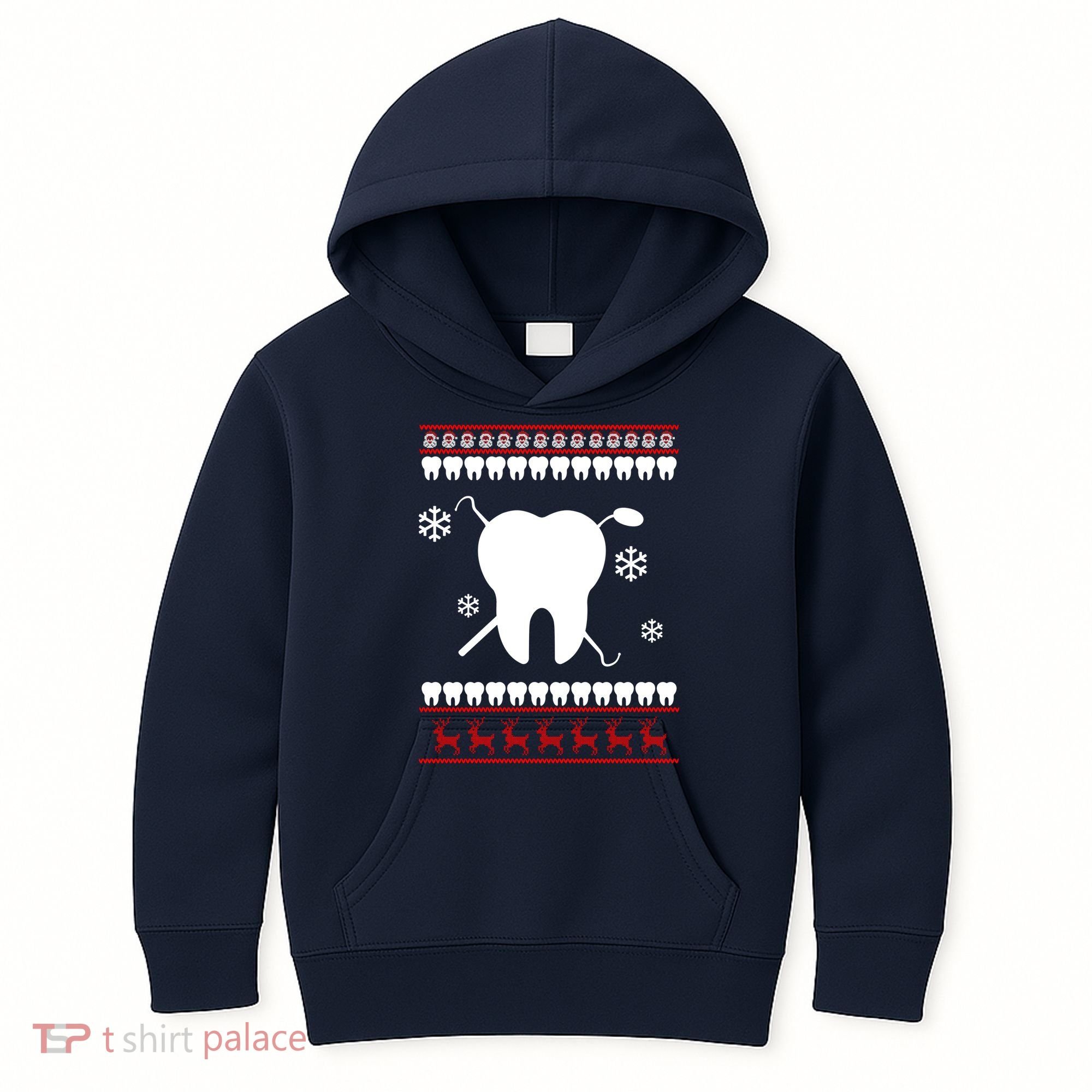 Dentist Ugly Christmas Sweater Kids Hoodie