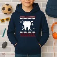 Dentist Ugly Christmas Sweater Kids Hoodie thumb 2