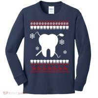 Dentist Ugly Christmas Sweater Kids Long Sleeve Shirt thumb 0