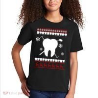 Dentist Ugly Christmas Sweater Kids T-Shirt thumb 2