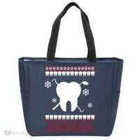 Dentist Ugly Christmas Sweater Tote Bag thumb 0