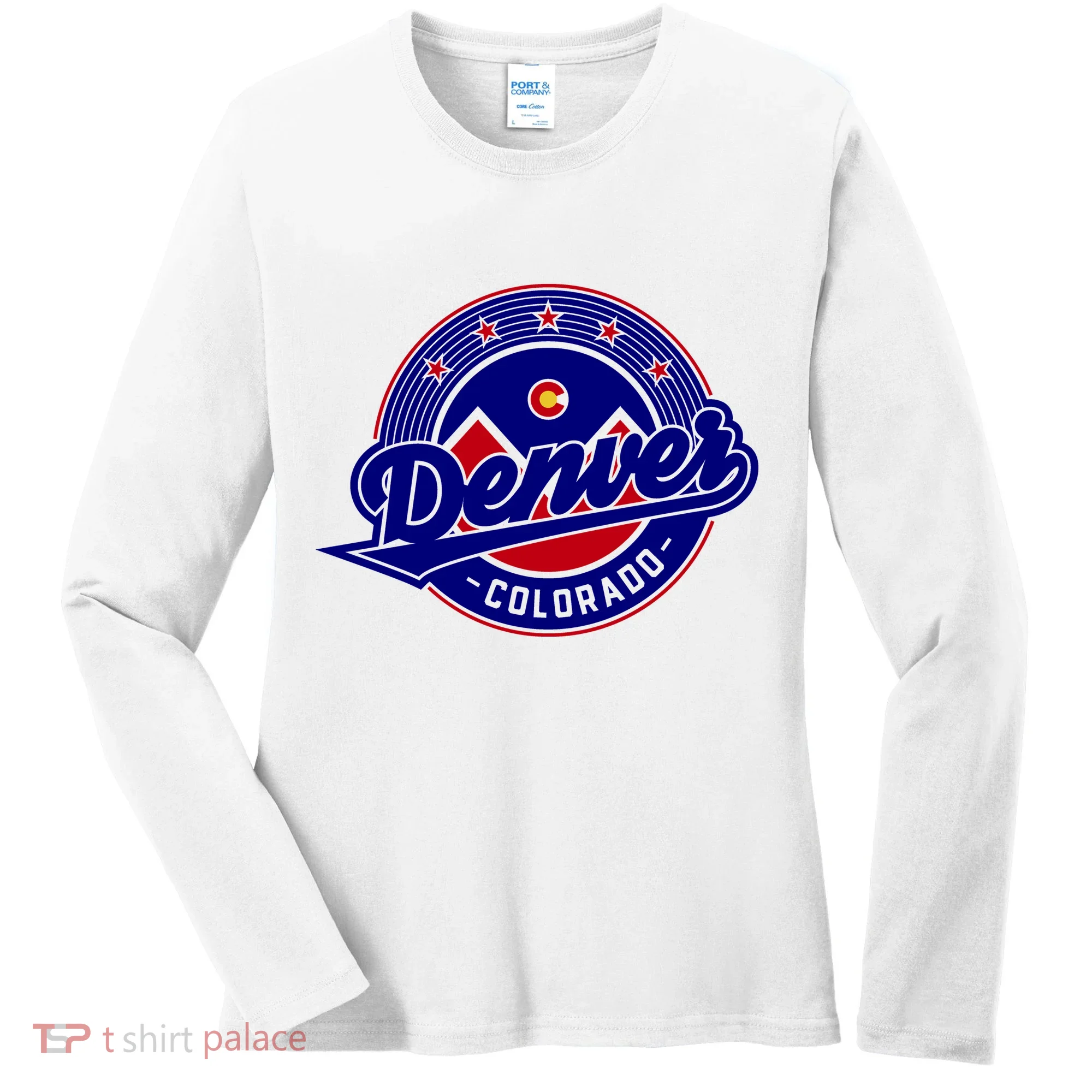 Denver Colorado Baseball Logo Women's Long Sleeve Shirt