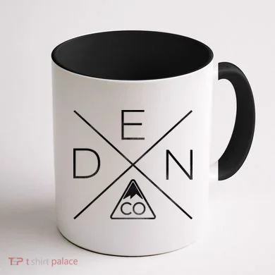 Denver Colorado Den Mountain Coffee Mug back