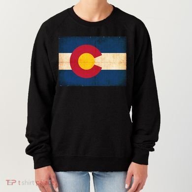 Denver Flag Grunge Colorado Women's Sweatshirt